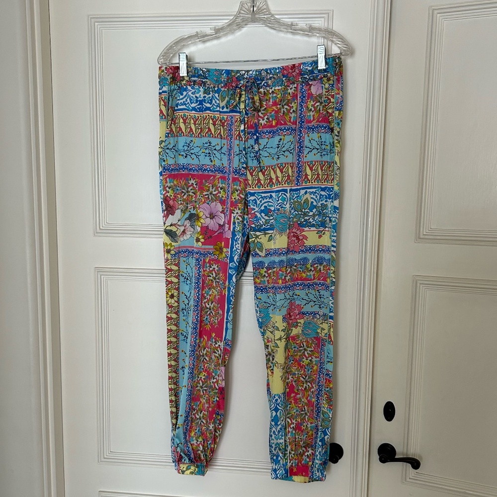 Johnny Was Boho silk pant, M
